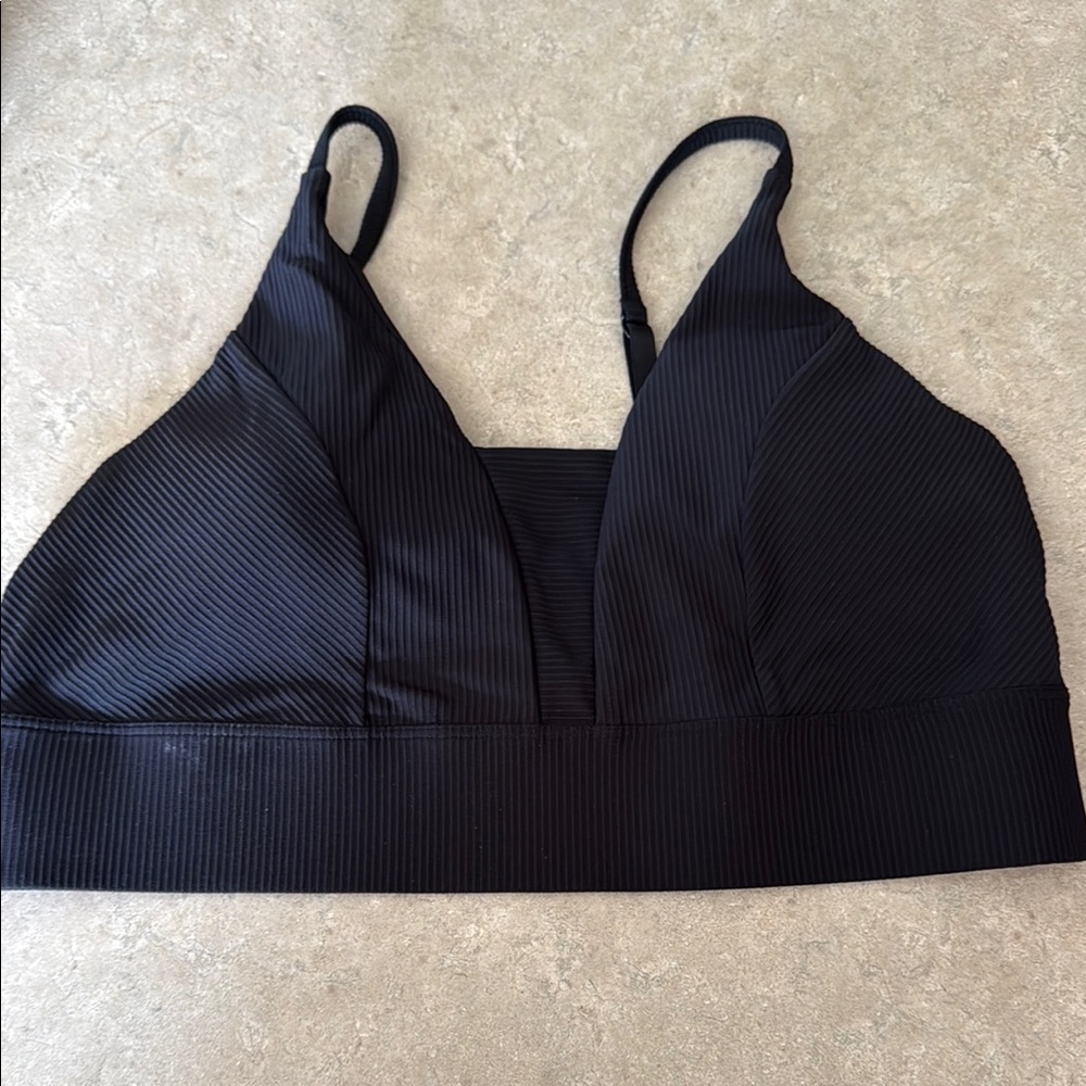 Black Ribbed Women's Bralette old navy size large